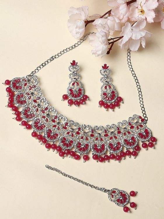 Picture of Well Formed Designer American Diamond Necklace