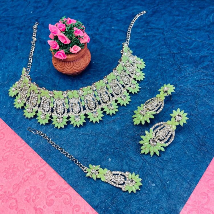 Picture of Amazing Designer American Diamond Necklace