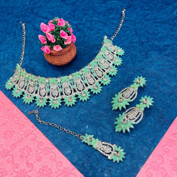 Picture of Superb Designer American Diamond Necklace