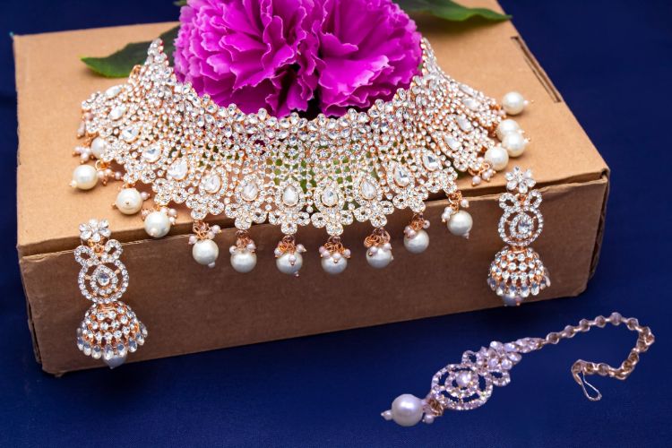 Picture of Magnificent Designer American Diamond Necklace