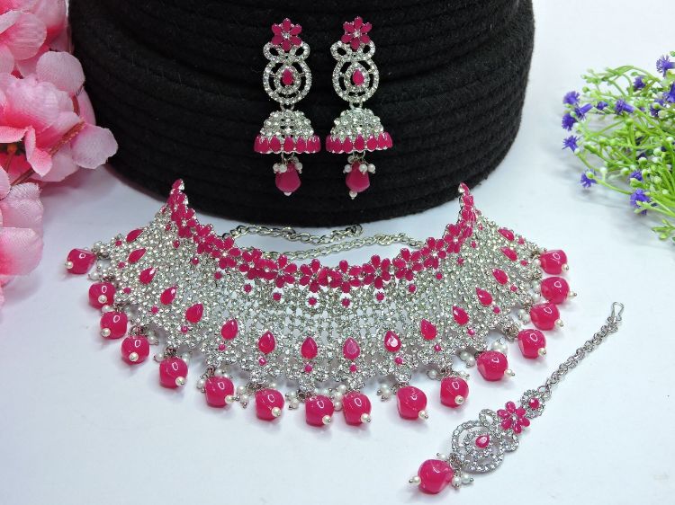 Picture of Excellent Designer American Diamond Necklace