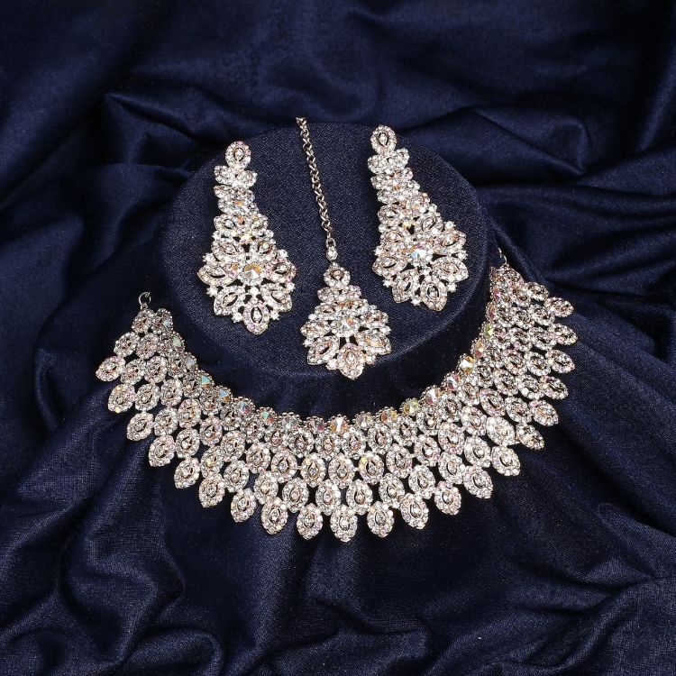Picture of Lovely Designer American Diamond Necklace