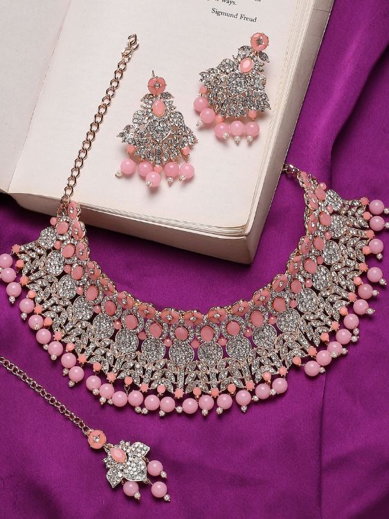 Picture of Charming Designer American Diamond Necklace