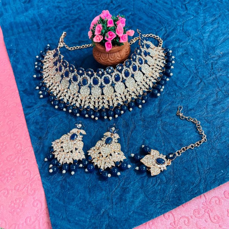 Picture of Superb Designer American Diamond Necklace