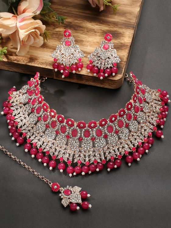 Picture of Charming Designer American Diamond Necklace