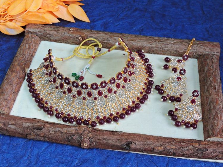 Picture of Well Formed Designer American Diamond Necklace