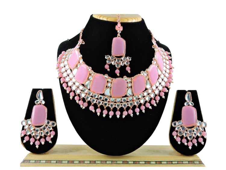 Picture of Grand Designer American Diamond Pink Necklace