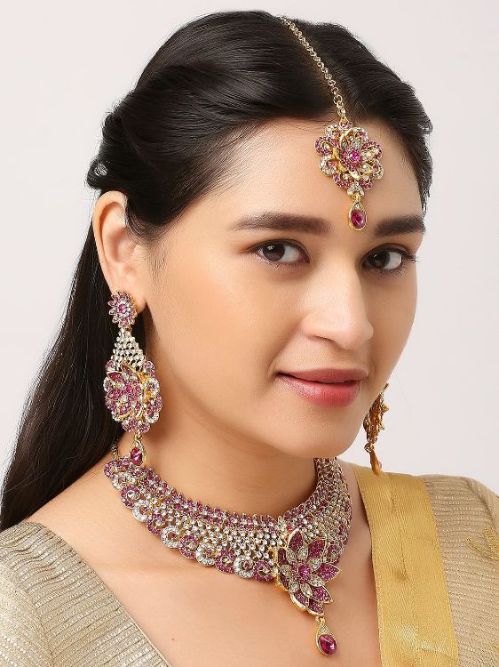 Picture of Lovely Designer American Diamond Necklace