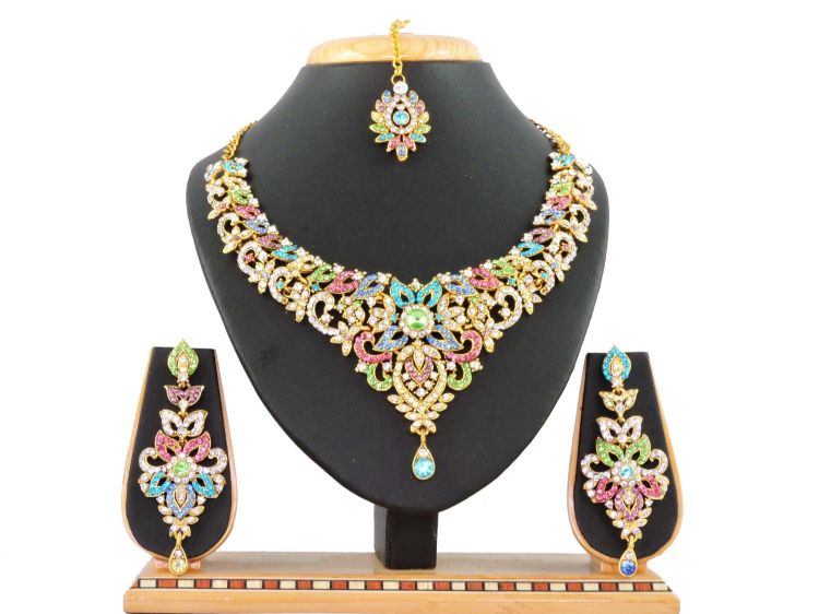 Picture of Alluring Designer American Diamond Necklace