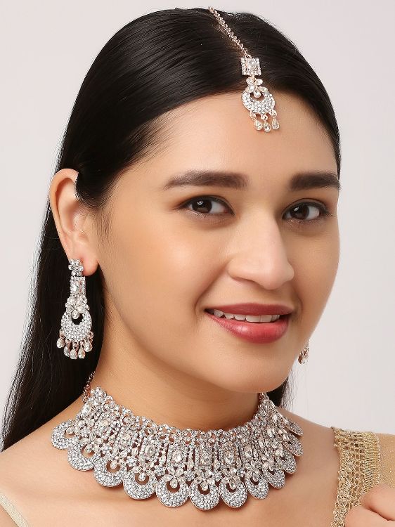 Picture of Enticing Designer American Diamond Necklace