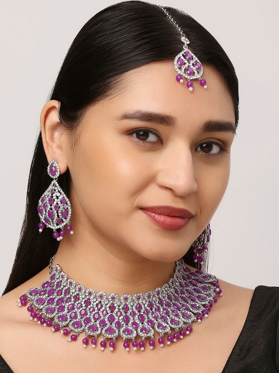 Picture of Elegant Designer American Diamond Necklace