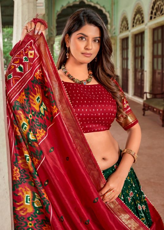 Picture of Beautiful Silk Multi Lehenga Choli