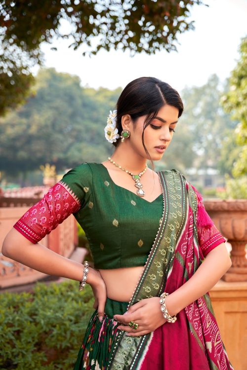 Picture of Sublime Silk Green Lehenga Choli