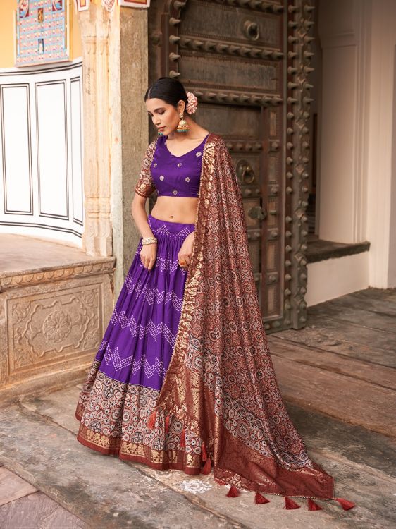 Picture of Classy Silk Purple Lehenga Choli