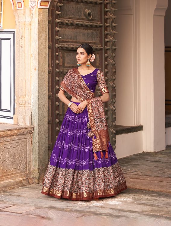 Picture of Classy Silk Purple Lehenga Choli