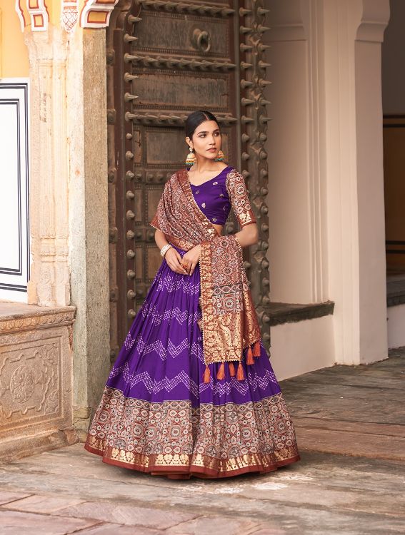 Picture of Classy Silk Purple Lehenga Choli
