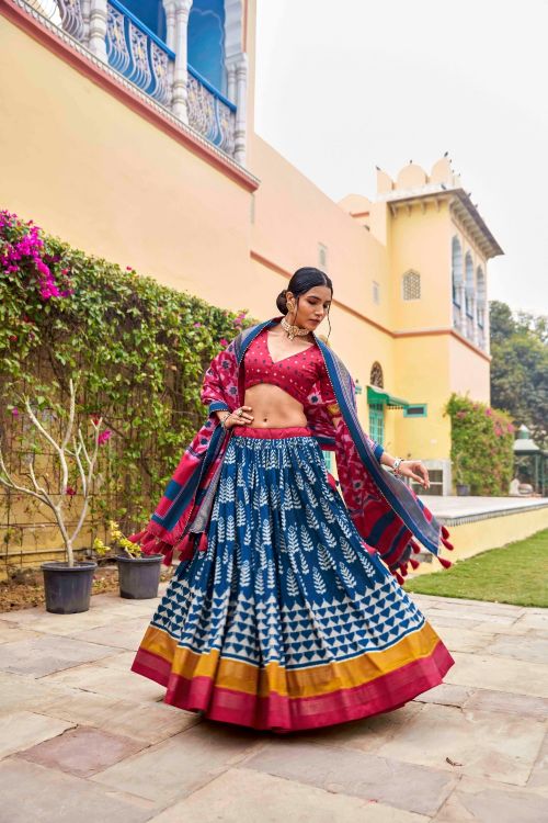 Picture of Fine Silk Multi Lehenga Choli