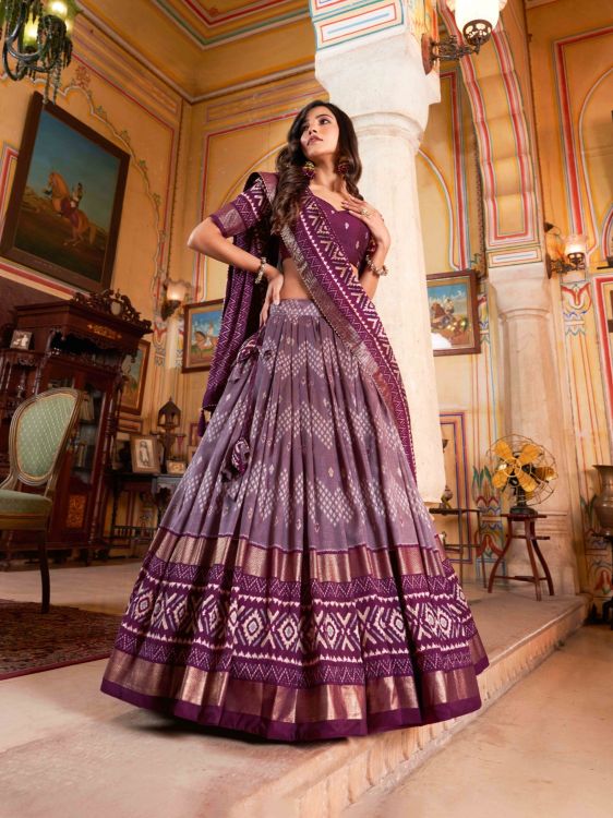 Picture of Bewitching Silk Multi Lehenga Choli