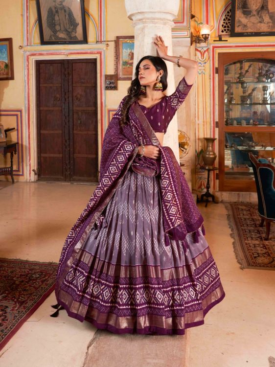 Picture of Bewitching Silk Multi Lehenga Choli