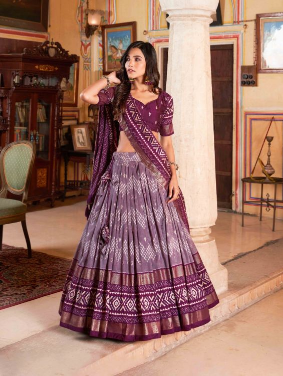 Picture of Bewitching Silk Multi Lehenga Choli