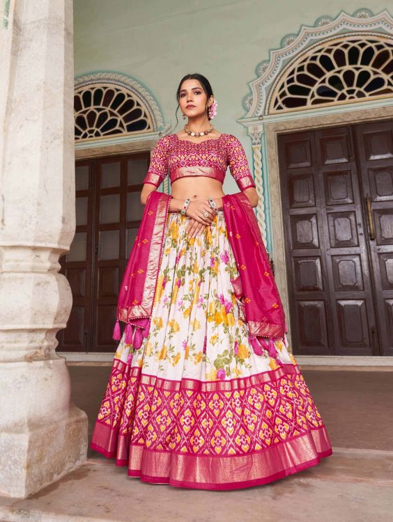 Picture of Marvelous Silk Multi Lehenga Choli