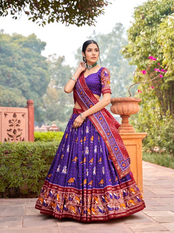 Picture of Wonderful Silk Purple Lehenga Choli