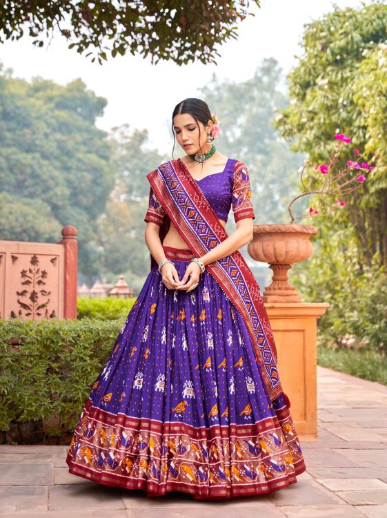 Picture of Wonderful Silk Purple Lehenga Choli