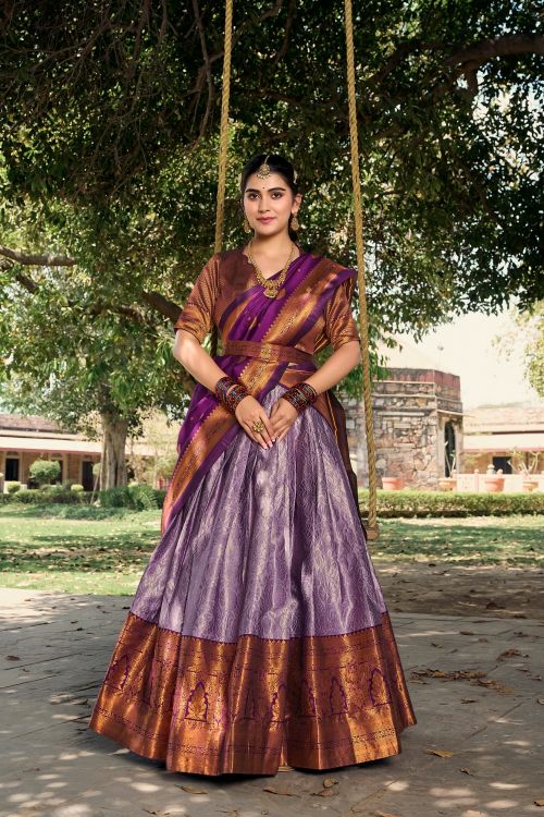 Picture of Stunning Silk Grey Lehenga Choli