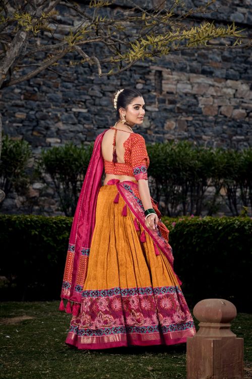 Picture of Alluring Silk Yellow Lehenga Choli