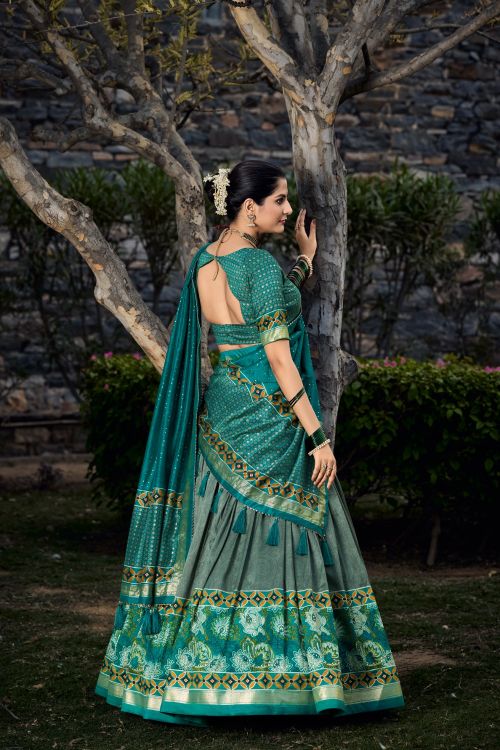 Picture of Amazing Silk Green Lehenga Choli