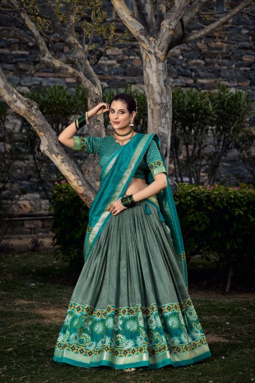 Picture of Amazing Silk Green Lehenga Choli