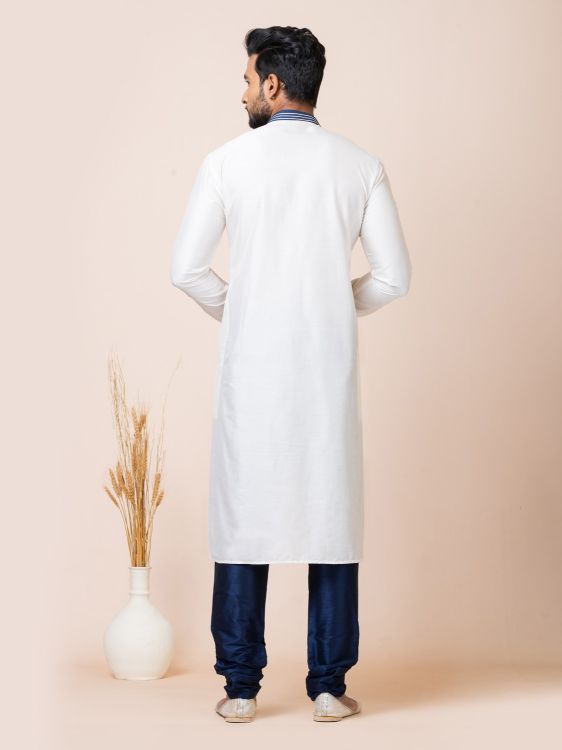 Picture of Marvellous PS Viscose Silk White Premium Kurta Pajama