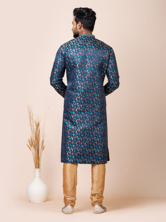 Picture of Premium Navy Blue Premium Designer Kurta Pajama