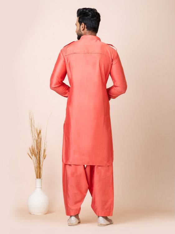 Picture of Bewitching Ps Viscose Orange Kurta Pajama