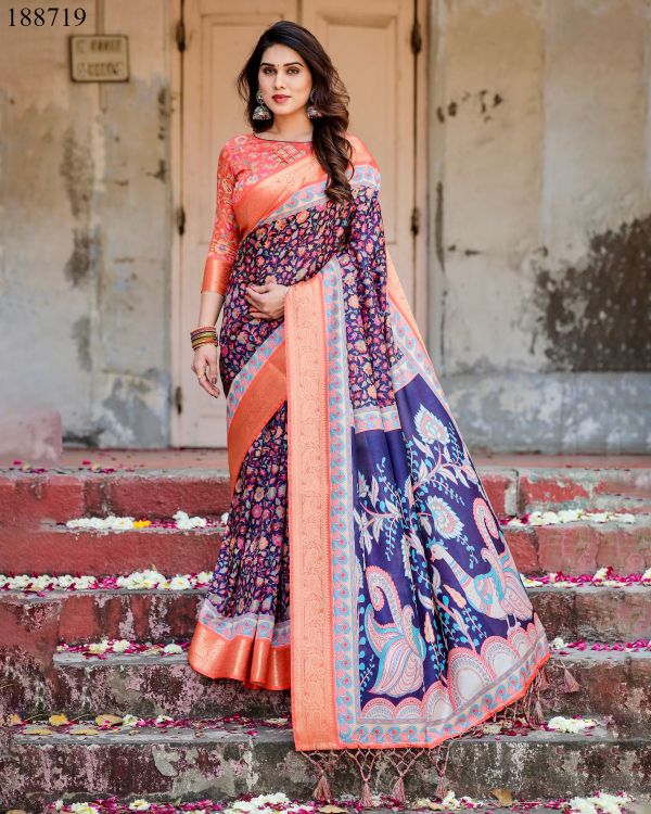 Picture of Pretty Rt9669 Wholesale Saree