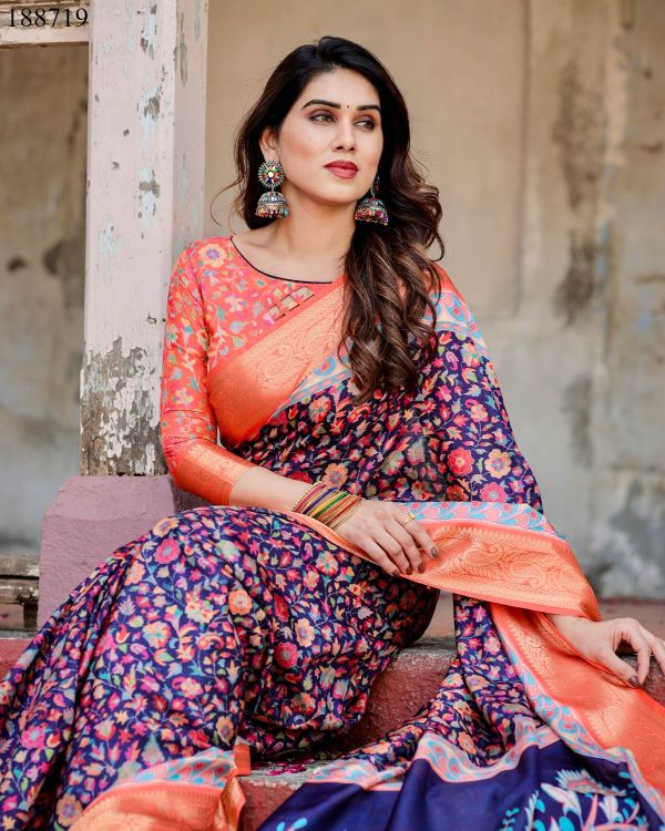 Picture of Pretty Rt9669 Wholesale Saree