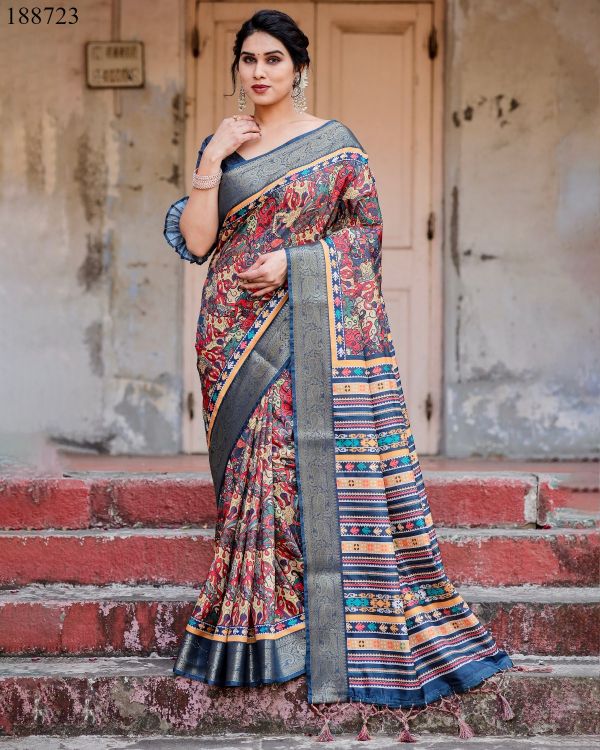 Picture of Exquisite Pure Silk With Digital Print Wholesale Saree
