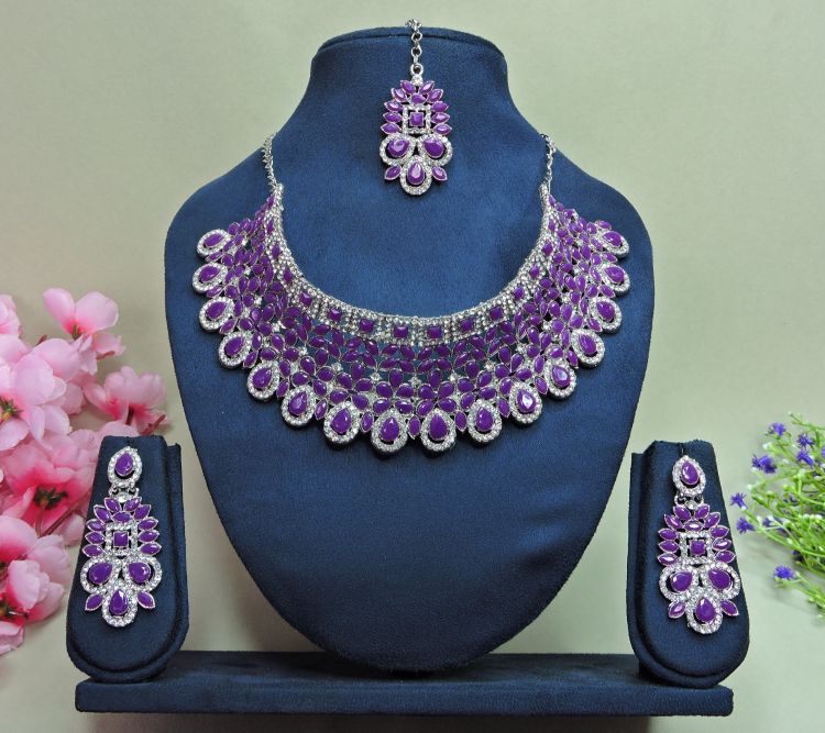 Picture of Lovely Alloy Purple Necklace