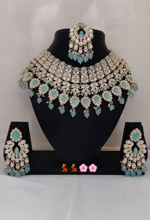 Picture of Pleasing Alloy Light Sky Blue Necklace