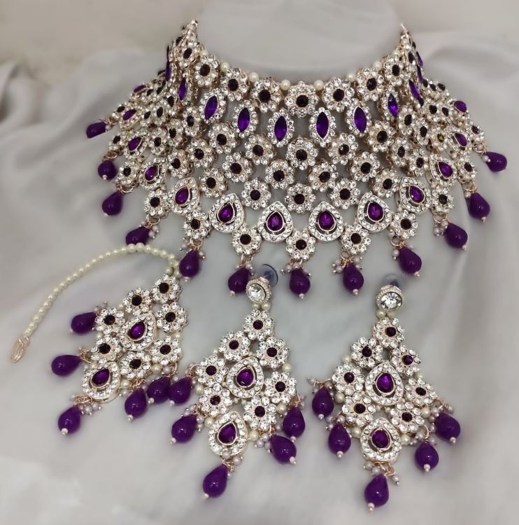 Picture of Superb Alloy Purple Necklace