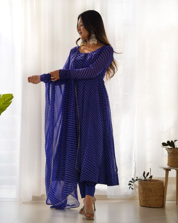 Picture of Graceful Georgette Blue Salwar Suits