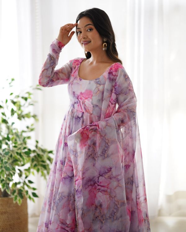 Picture of Classy Organza White Salwar Suits