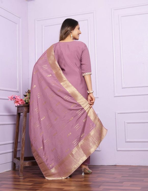 Picture of Bewitching Viscose Silk Thistle Salwar Suits