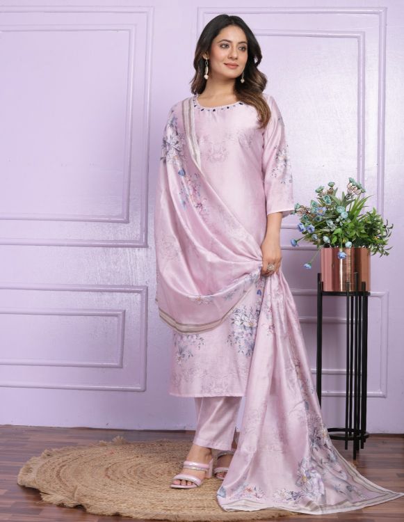 Picture of Exquisite Silk Thistle Salwar Suits