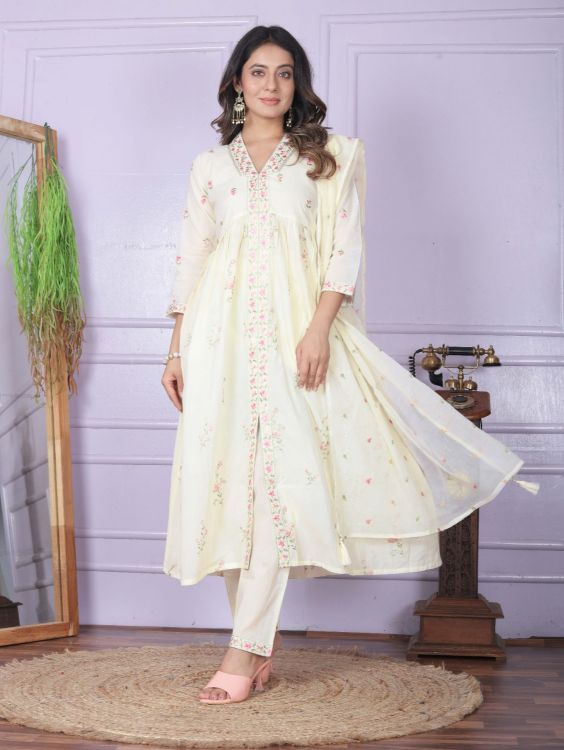 Picture of Splendid Cotton White Readymade Suits