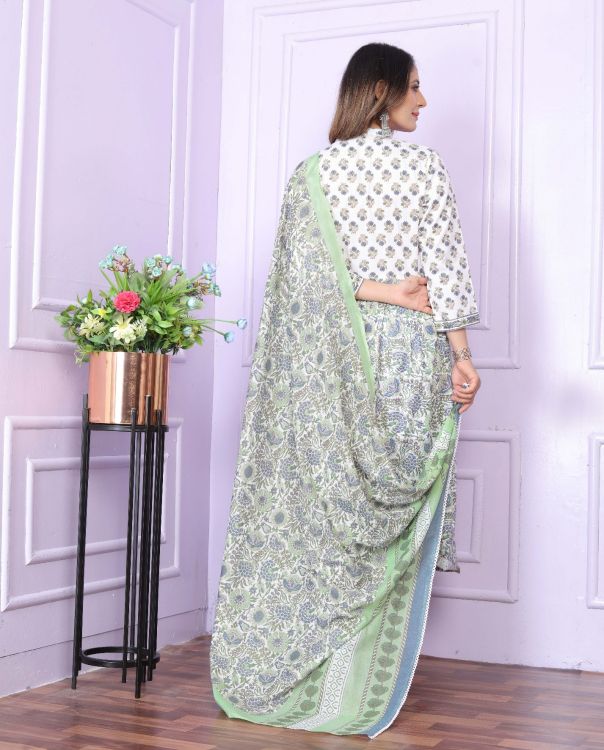 Picture of Shapely Cotton White Readymade Suits