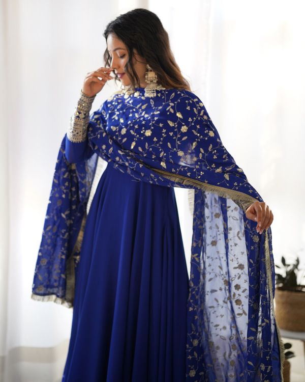 Picture of Superb Georgette Blue Readymade Suit