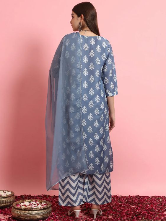 Picture of Taking Viscose Rayon Blue Readymade Salwar Suits