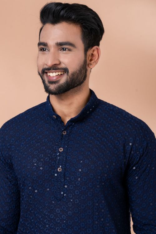 Picture of Special-Sequins Premium Designer Readymade Men's Kurta Pajama