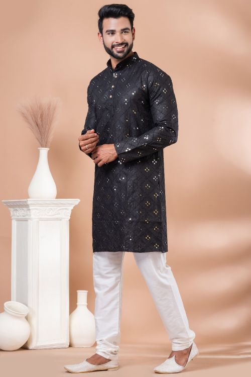 Picture of Special-Mirror Premium Designer Readymade Men's Kurta Pajama